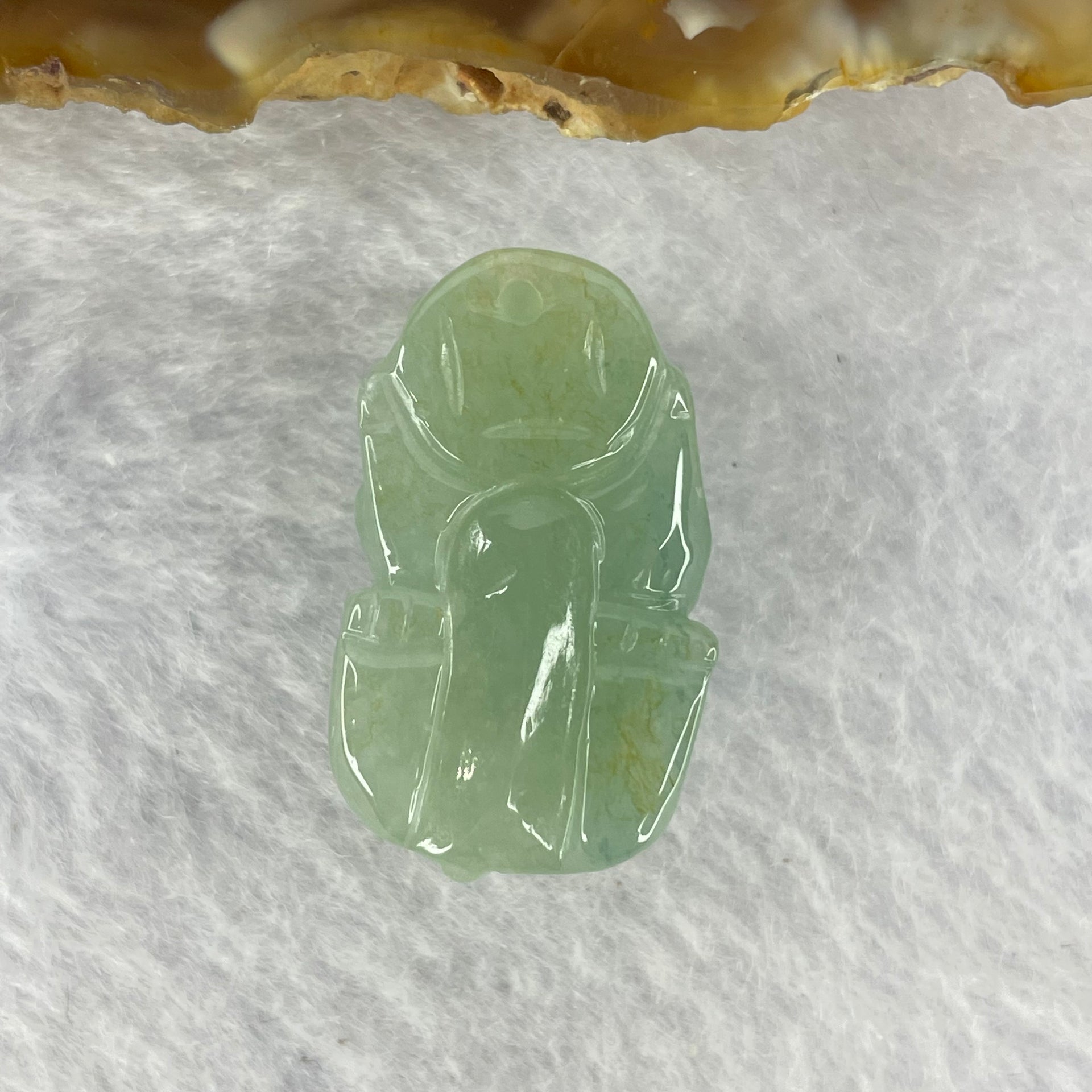 Type A Jelly Light Green Jadeite Pixiu Pendent A货浅绿色翡翠貔貅牌 7.46g 23.0 by 14.0 by 13.5 mm - Huangs Jadeite and Jewelry Pte Ltd