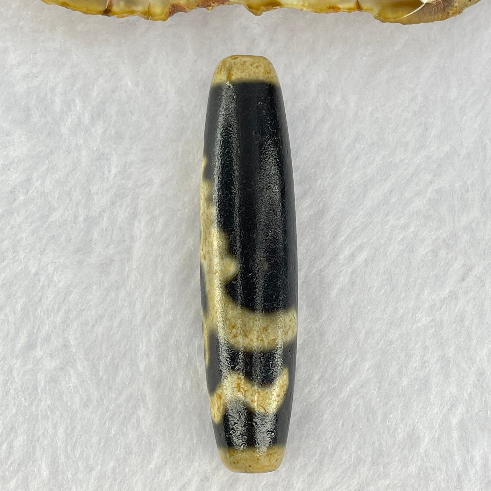 Natural Powerful Tibetan Old Oily Agate Dragon Dzi Bead Heavenly Master (Tian Zhu) 龙天珠 18.27g 59.8 by 14.2mm - Huangs Jadeite and Jewelry Pte Ltd