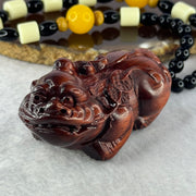 Natural African Rosewood Pixiu Handplay 天然非洲紫檀貔貅手把件 53.34g 60.7 by 35.3 by 36.6mm - Huangs Jadeite and Jewelry Pte Ltd