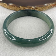 Certified Type A Semi Icy Blueish Green Jadeite Bangle 39.74g inner diameter 59.3mm 12.1 by 6.1mm (Close to Perfect) - Huangs Jadeite and Jewelry Pte Ltd