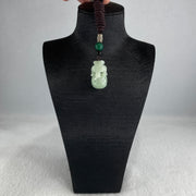 Natural Type A Green Jadeite Pixiu on Ball Pendant 15.53g 27.4 by 21.2 by 14.9mm - Huangs Jadeite and Jewelry Pte Ltd