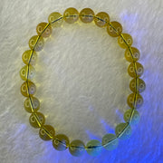 Natural Yellow Golden Amber Beads Bracelet 5.19g 15cm 7.4mm 24 Beads - Huangs Jadeite and Jewelry Pte Ltd