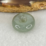 Type A Grey Jadeite Ping An Kou Donut Charm Pendant 3.28g 15.6 by 6.7mm - Huangs Jadeite and Jewelry Pte Ltd