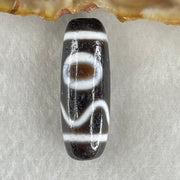 Natural Powerful Tibetan Old Oily Agate Sky Door Serenity 1 Eye Dzi Bead Heavenly Master (Tian Zhu) 一眼天诛 4.52g 28.8 by 10.3mm - Huangs Jadeite and Jewelry Pte Ltd