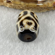 Natural Powerful Tibetan Old Oily Agate 6 Hearts Tortoise Shell Dzi Bead Heavenly Master (Tian Zhu) 六心龟壳天珠 5.01g 18.1 by 13.1mm - Huangs Jadeite and Jewelry Pte Ltd