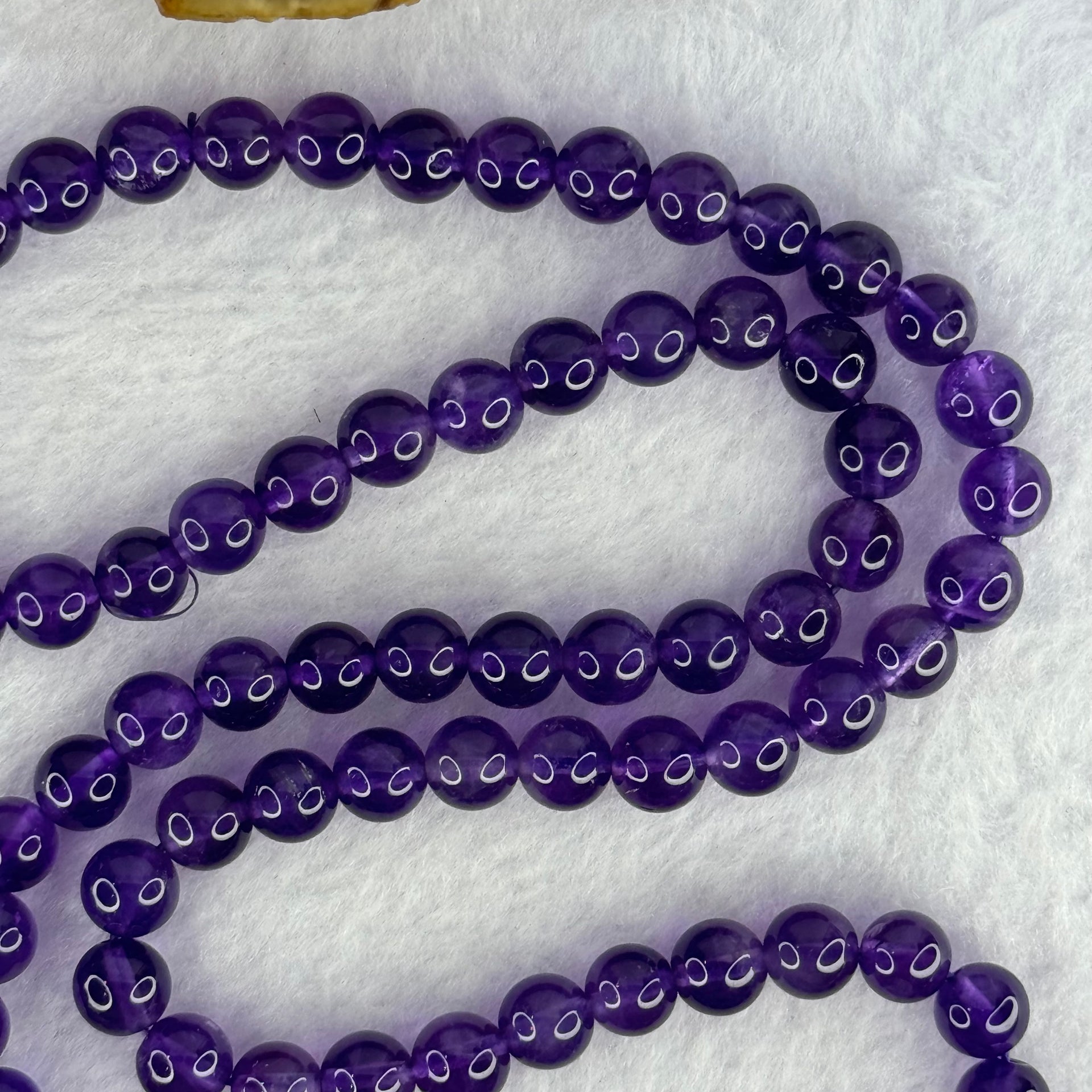 Good Grade Natural Amethyst Necklace 40.42g 54cm 7.3mm 79 Beads - Huangs Jadeite and Jewelry Pte Ltd