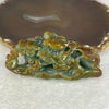 Grand Master Type A Brown Green Jadeite Flying Pixiu with Baby Display 飞天貔貅 150.98g 95.8 by 46.0 by 29.5mm - Huangs Jadeite and Jewelry Pte Ltd