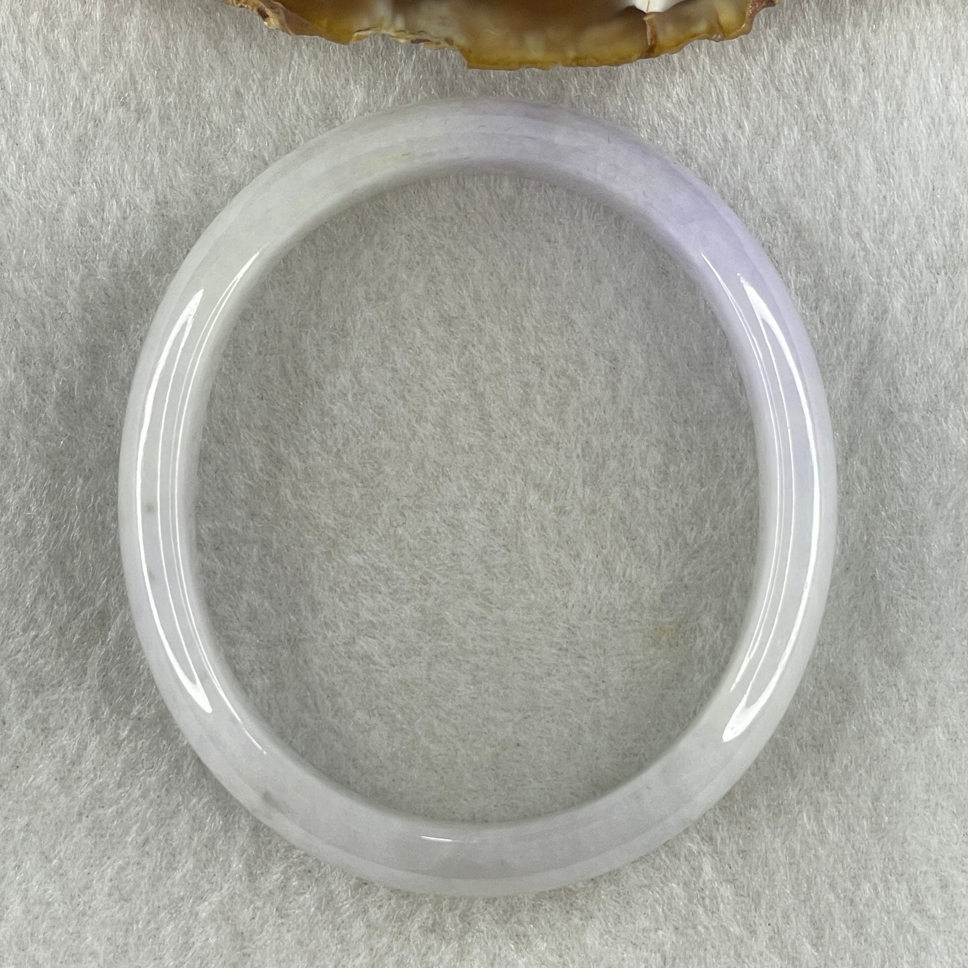 Natural Type A Bright Lavender with Light Green Jadeite Oval Bangle 32.80g Inner Diameter 54.3mm 11.6 by 6.0mm (Internal Line) - Huangs Jadeite and Jewelry Pte Ltd