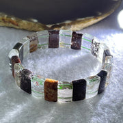 Natural Phantom Quartz Crystal Beads Bracelet 32.23g 17.5cm 13.6 by 8.2 by 5.0mm 23pcs - Huangs Jadeite and Jewelry Pte Ltd