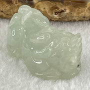 Type A Light Green Faint Lavender Jadeite Pixiu Charm 15.15g 31.1 by 18.7 by 14.1mm - Huangs Jadeite and Jewelry Pte Ltd