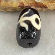 Natural Powerful Tibetan Old Oily Red White Agate Patina Guiren Tairen Human Benefactor Dzi Bead Heavenly Master (Tian Zhu) 贵人天珠 3.37g 18.2 by 10.7mm - Huangs Jadeite and Jewelry Pte Ltd