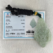 Type A Light Green with Yellow Patch Jadeite Double Sided Dragon Pendant 45.14g 72.2 by 42.7 by 11.4mm - Huangs Jadeite and Jewelry Pte Ltd