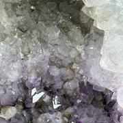 Natural Triangular Shape Amethyst Cave with Wooden Display 12,879.2g 285.0 by 240.0 by 300.0mm - Huangs Jadeite and Jewelry Pte Ltd