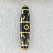 Natural Powerful Tibetan Old Oily Agate 3 Eyed Dharma Vajra Dzi Bead Heavenly Master (Tian Zhu) 三眼金刚杵天珠 15.29g 58.0 by 13.5mm - Huangs Jadeite and Jewelry Pte Ltd