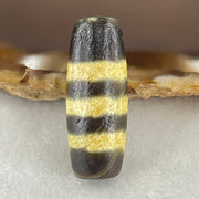 Natural Powerful Tibetan Old Oily Agate 3 Lines Dzi Bead Heavenly Master (Tian Zhu) 三行天诛 5.80g 29.2 by 11.2mm - Huangs Jadeite and Jewelry Pte Ltd