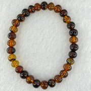 Natural Mixed Amber Beads Bracelet 6.57g 16.5cm 8.0mm 31 Beads - Huangs Jadeite and Jewelry Pte Ltd