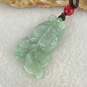 Type A Blueish Green Jadeite Goldfish Pendant 10.23g 37.0 by 22.11 by 7.4mm - Huangs Jadeite and Jewelry Pte Ltd