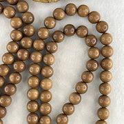 Natural India Old Tree Sandalwood Beads Necklace 85.80g 12.2mm 108 beads 126cm - Huangs Jadeite and Jewelry Pte Ltd