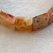 Natural Sunstone Bracelet 49.76g 17.5cm 18.0 by 13.0 by 6.6mm 15 pcs - Huangs Jadeite and Jewelry Pte Ltd