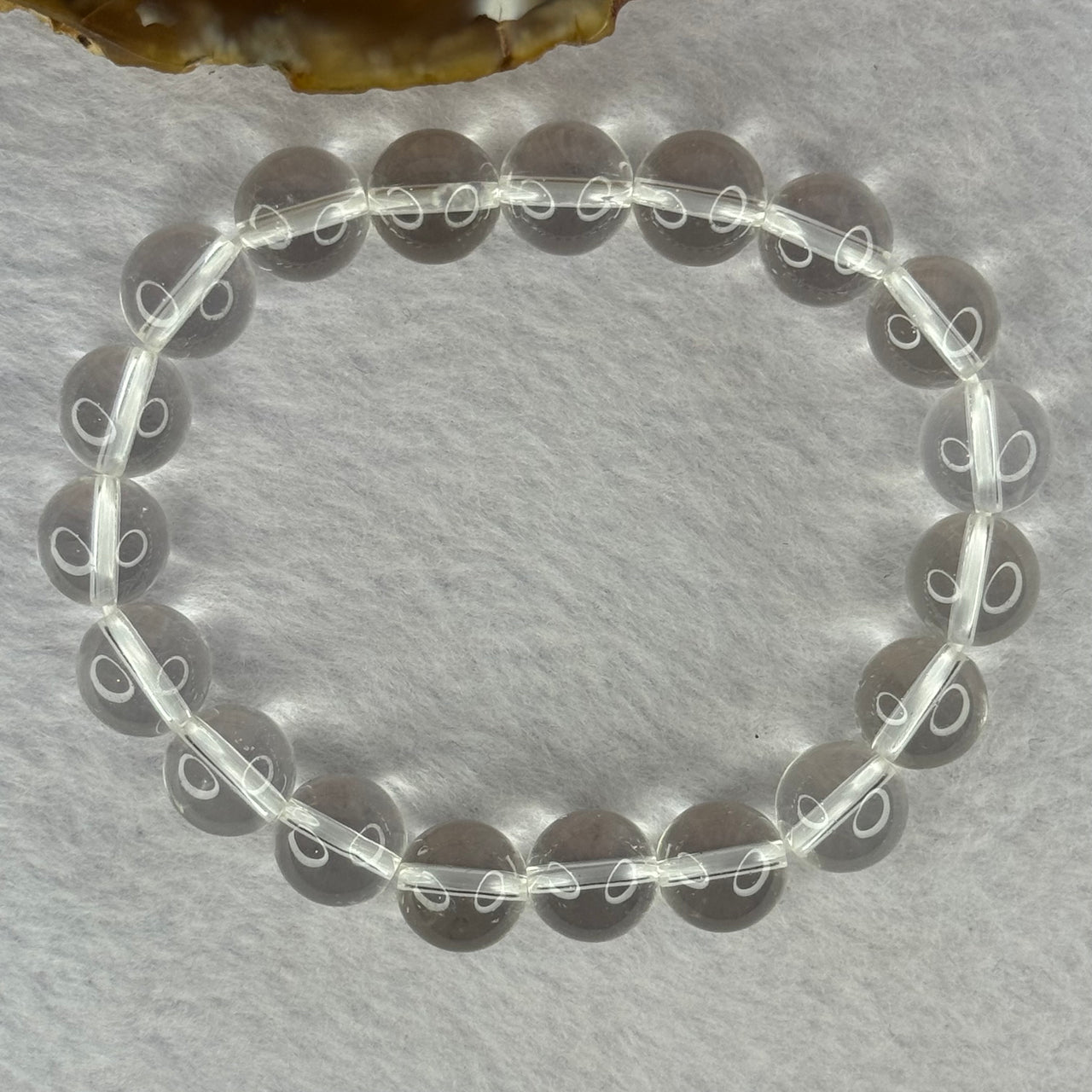 Natural Clear Quartz Bracelet 天然白水晶手链 30.51g 17cm 10.6mm 19 Beads - Huangs Jadeite and Jewelry Pte Ltd