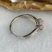 Good Grade Natural Rose Quartz Star Cat Eyes Ring in S925 Sliver 1.96g 6.8 by 4.5mm (Adjustable Size) - Huangs Jadeite and Jewelry Pte Ltd