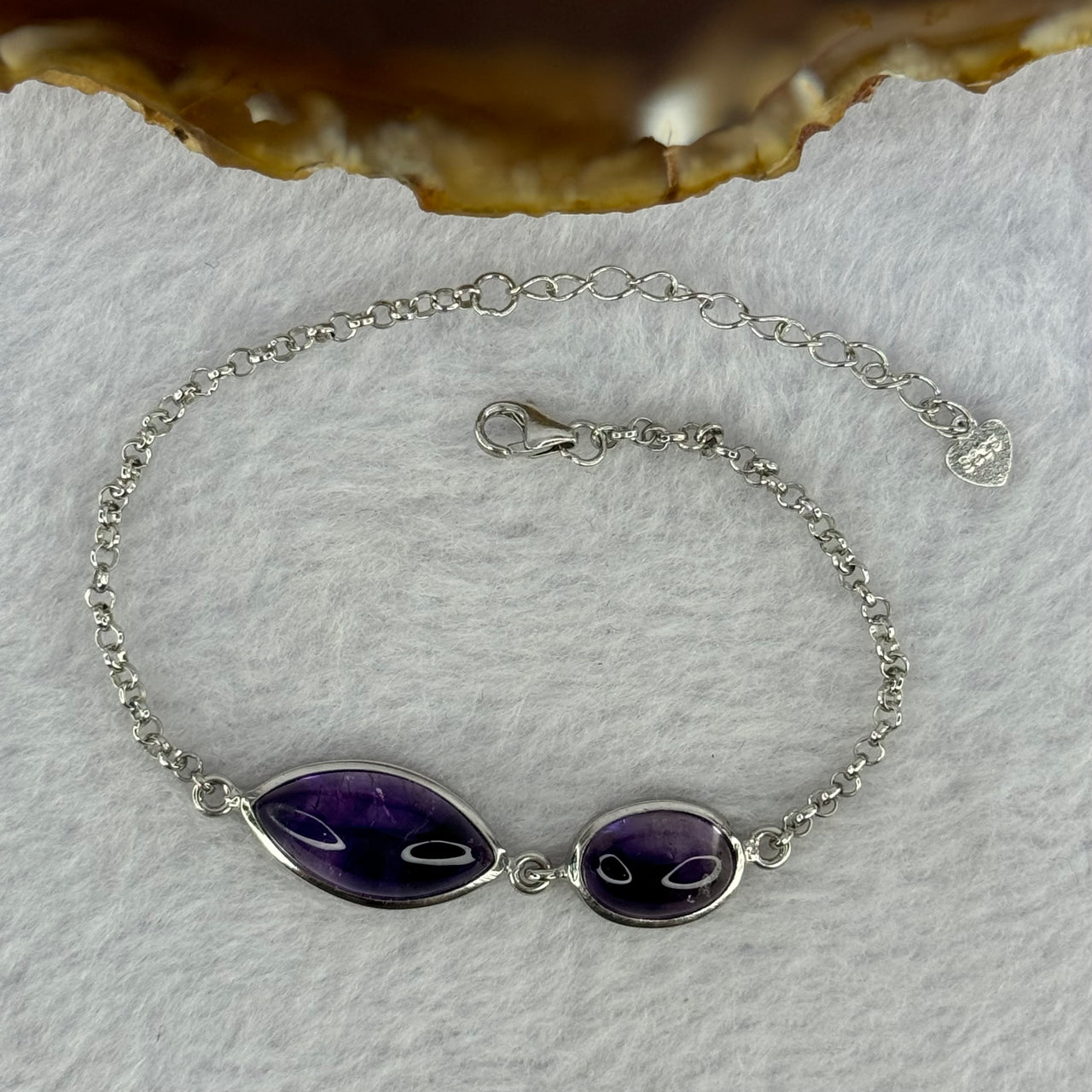 Above Average Natural Super 7 in S925 Sliver Bracelet 4.17g 16.2 by 8.3 by 5.5mm - Huangs Jadeite and Jewelry Pte Ltd