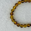 Natural Baltic Flower Amber Bracelet 灵物有约纯天然波罗的海花珀琥珀手牌手排手镯 6.29g 16cm 7.6mm 26 Beads - Huangs Jadeite and Jewelry Pte Ltd