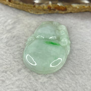 Type A Light Green with Lavender and Bright Green Patch Jadeite Hulu Pendent 12.06g 41.6 by 27.4 by 7.2mm - Huangs Jadeite and Jewelry Pte Ltd