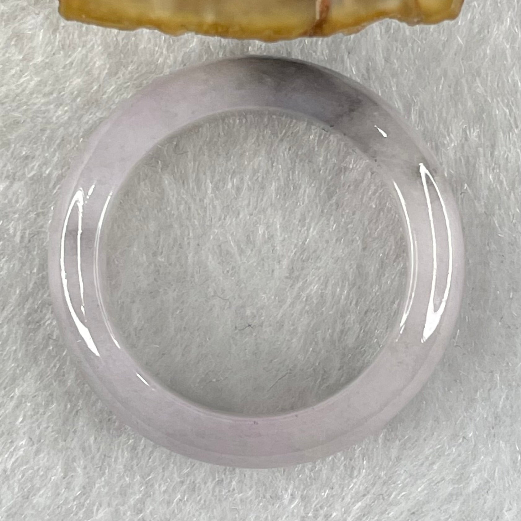 Type A Light Lavender with Wuji Grey Patches Jadeite Ring 4.12g 5.9 by 3.8mm US9.2/HK 20.5 (Close to Perfect) - Huangs Jadeite and Jewelry Pte Ltd