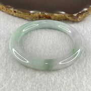 Natural Type A Jelly Light Green Light Lavender Jadeite Bangle 36.45g Inner Diameter 49.3mm 8.6 by 9.5mm (Very Slight Internal Lines) - Huangs Jadeite and Jewelry Pte Ltd
