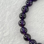 Good Grade Natural Amethyst Bracelet 19.66g 15.5cm 8.9mm 22 Beads - Huangs Jadeite and Jewelry Pte Ltd