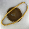 Type A Yellow Jadeite Beads Necklace 225.13g by 13.6mm 51 Beads - Huangs Jadeite and Jewelry Pte Ltd