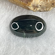 Type A Translucent Black Omphacite Jadeite Oval Cabouchon Stone For Setting 0.85g 12.3 by 8.3 by 4.1mm - Huangs Jadeite and Jewelry Pte Ltd