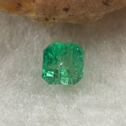 Natural Colombia Vivid Green Emerald (Beryl) Cut-Cornered Square Step cut 0.47ct 4.4 by 4.2 by 3.5mm - Huangs Jadeite and Jewelry Pte Ltd