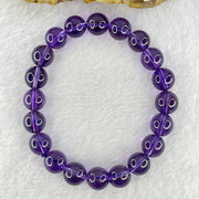 Very Good Grade Natural Amethyst Bracelet 24.96.g 16cm 9.5mm 20 Beads - Huangs Jadeite and Jewelry Pte Ltd