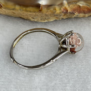 Good Grade Natural Red Phantom Quartz Ring in S925 Sliver 2.22g 7.5mm (Adjustable Size) - Huangs Jadeite and Jewelry Pte Ltd