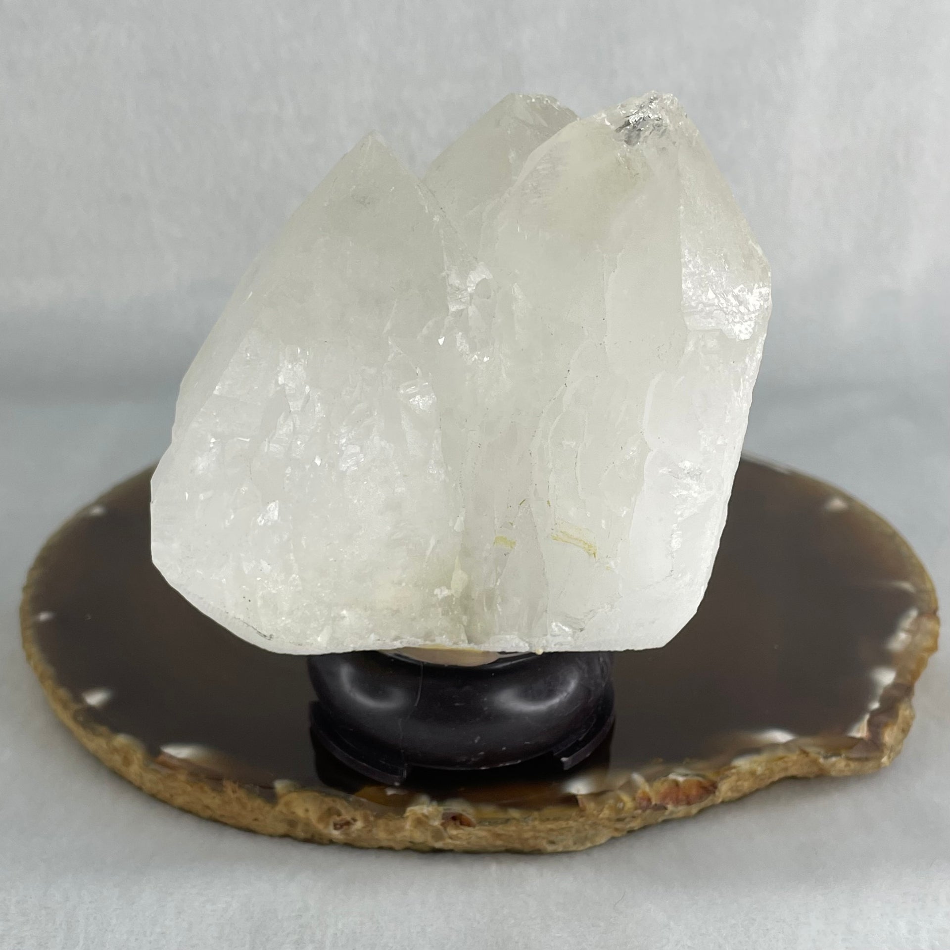 Natural Milky White Quartz Display 460.99g 83.3 by 70.1 by 94.2mm - Huangs Jadeite and Jewelry Pte Ltd