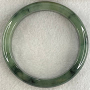 Type A Dark Blueish Green Jadeite Bangle 43.96g Internal Diameter 55.8mm 11.0 by 7.4mm (Close to Perfect) - Huangs Jadeite and Jewelry Pte Ltd