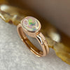 Natural Opal In 925 Sliver in Rose Gold Color Ring 2.39g 7.5 by 5.2 by 3.5 mm - Huangs Jadeite and Jewelry Pte Ltd