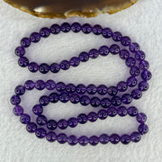 Good Grade Natural Amethyst Necklace 39.39g 52cm 7.2mm 79 Beads - Huangs Jadeite and Jewelry Pte Ltd