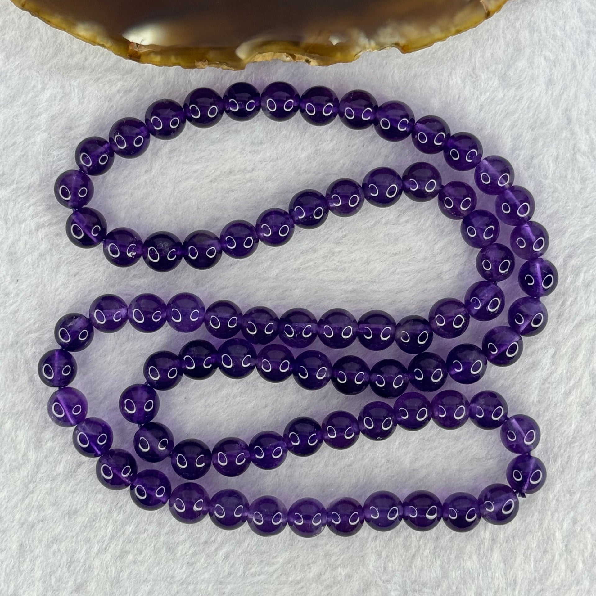 Good Grade Natural Amethyst Necklace 39.39g 52cm 7.2mm 79 Beads - Huangs Jadeite and Jewelry Pte Ltd