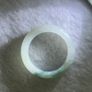 Type A Light Green with Blueish Green Patch Jadeite Ring 3.82g 6.0 by 3.6mm US8.25 HK18 - Huangs Jadeite and Jewelry Pte Ltd