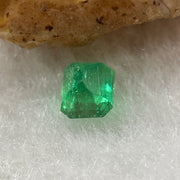 Natural Colombia Green Emerald (Beryl) Cut-Cornered Rectangular step cut 0.53ct 4.6 by 4.2 by 3.4mm - Huangs Jadeite and Jewelry Pte Ltd