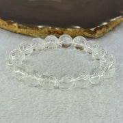 Natural Clear Quartz Beads with Inscription Bracelet 42.26g 17.5cm 12.3mm 17 Beads - Huangs Jadeite and Jewelry Pte Ltd