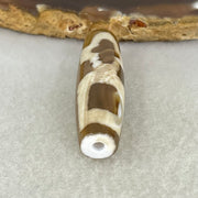 Natural Powerful Tibetan Old Oily Agate Cai Shen Dzi Bead Heavenly Master (Tian Zhu) 财神长天珠 8.92g 39.3 by 11.5mm - Huangs Jadeite and Jewelry Pte Ltd