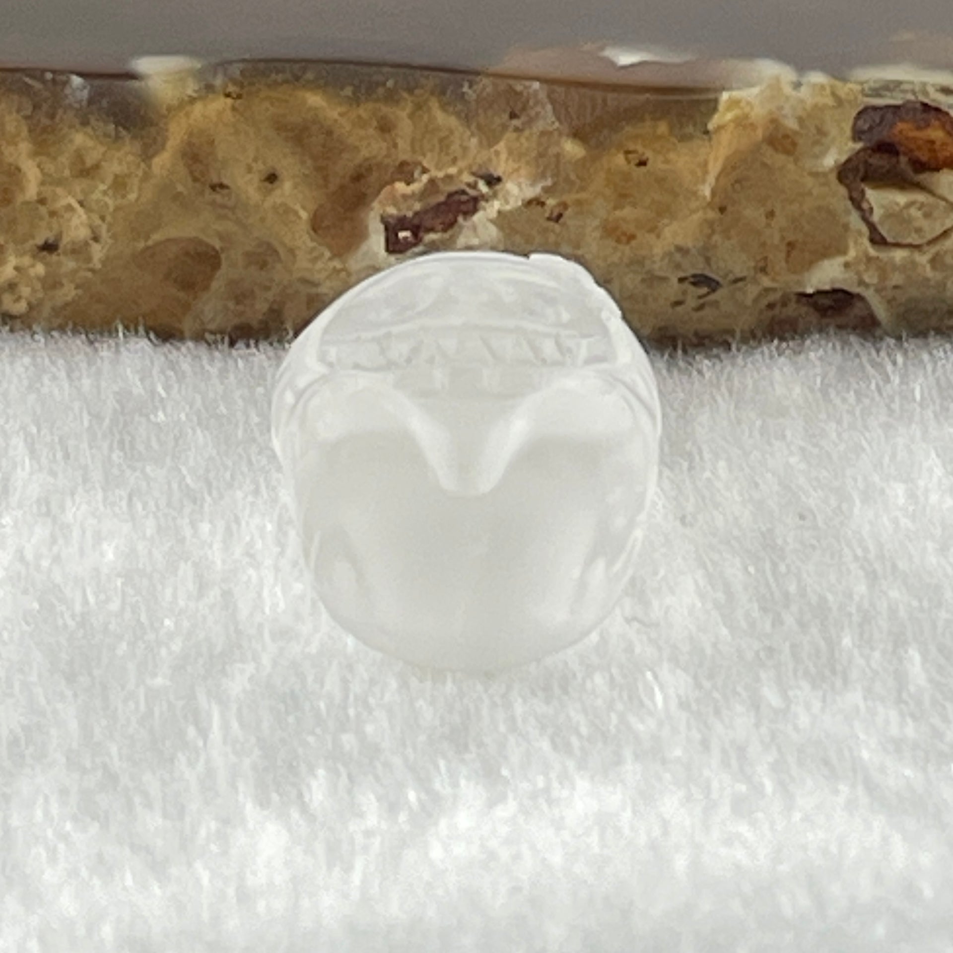 Natural Matt Clear Quartz Labubu Charm Display 3.54g 19.0 by 12.8 by 10.6mm - Huangs Jadeite and Jewelry Pte Ltd