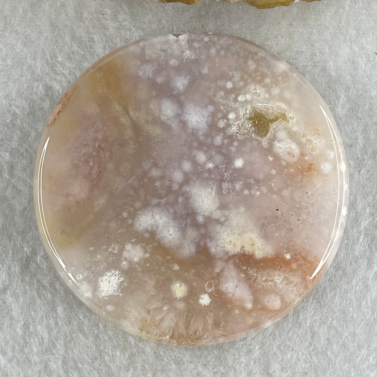 Natural Pink Flower Agate Set Bangle 104.16g Inner Diameter 56.0mm 10.8 by 5.2mm (Very Very Slight External Rough) - Huangs Jadeite and Jewelry Pte Ltd