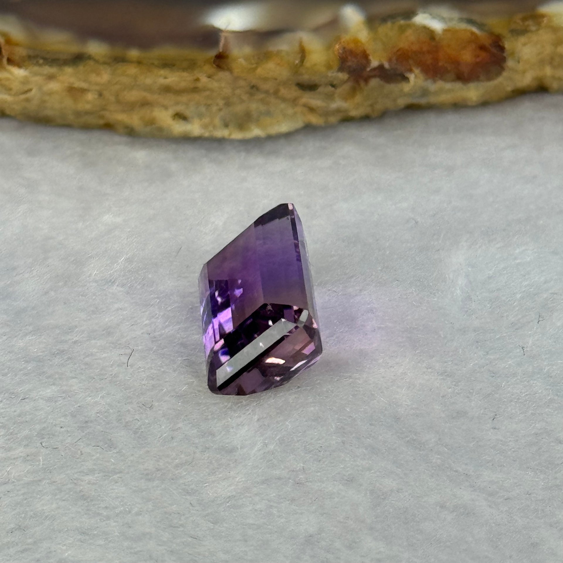 Natural Faceted Ametrine in Emerald Cut 7.71ct 14.4 by 9.4 by 7.4mm - Huangs Jadeite and Jewelry Pte Ltd