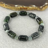 Type A Grey Wuji with Yellow Piao Hua 23.09g 12.2 by 8.4 mm 10 Barrels 10 Beads - Huangs Jadeite and Jewelry Pte Ltd