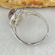 Above Average Grade Natural Super 7 Quartz in S925 Sliver Ring (Adjustable Size) 2.38g 9.0 by 8.0 by 5.0mm - Huangs Jadeite and Jewelry Pte Ltd